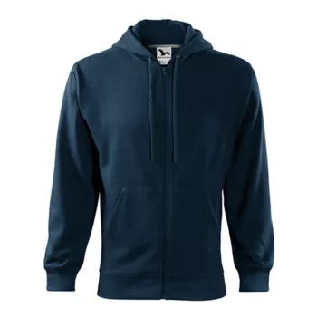 Malfini Trendy Zipper 410 kapucnis pulóver navy színben