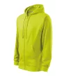 Malfini Trendy Zipper 410 kapucnis pulóver lime színben