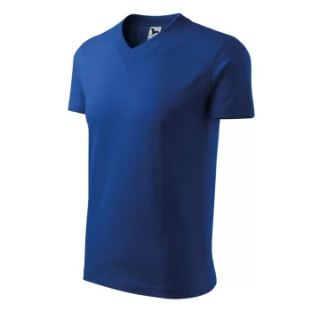 Malfini 102 V-neck unisex póló királykék színben