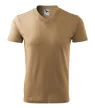 Malfini 102 V-neck unisex póló homok színben