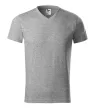 Malfini 111 Heavy V-nyakú unisex póló sötétszürke melírozott színben