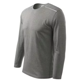   Malfini 112 Long Sleeve unisex póló sötétszürke melírozott színben