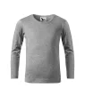 Malfini 121 Fit-T LS gyerek póló sötétszürke melírozott színben