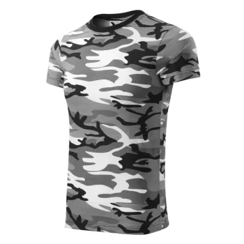   Malfini 144 Camouflage unisex póló szürke terepszín színben