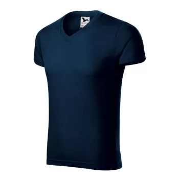   Malfini 146 Slim Fit V-neck férfi póló tengerészkék színben