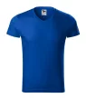 Malfini 146 Slim Fit V-neck férfi póló királykék színben