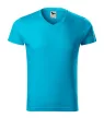 Malfini 146 Slim Fit V-neck férfi póló türkiz színben