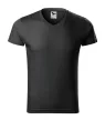 Malfini 146 Slim Fit V-neck férfi póló ébenszürke színben