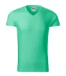 Malfini 146 Slim Fit V-neck férfi póló menta színben
