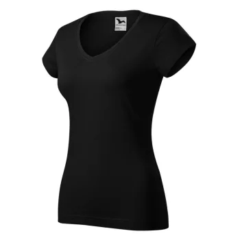 Malfini 162 Fit V-neck női póló fekete színben