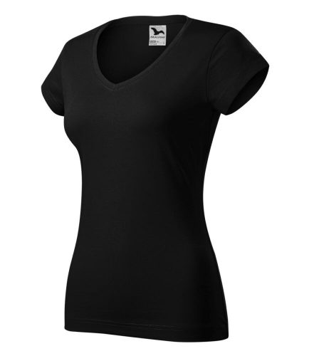 Malfini 162 Fit V-neck női póló fekete színben