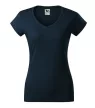 Malfini 162 Fit V-neck női póló tengerészkék színben