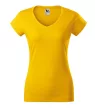 Malfini 162 Fit V-neck női póló sárga színben