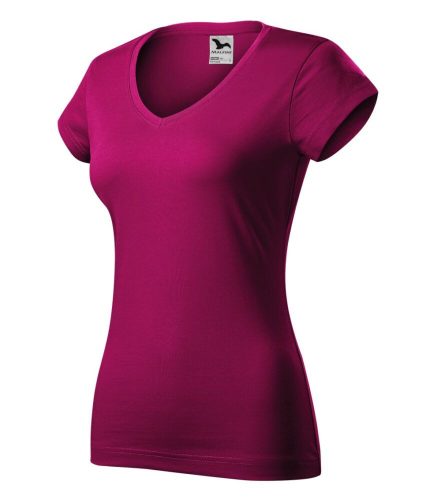 Malfini 162 Fit V-neck női póló fukszia  színben