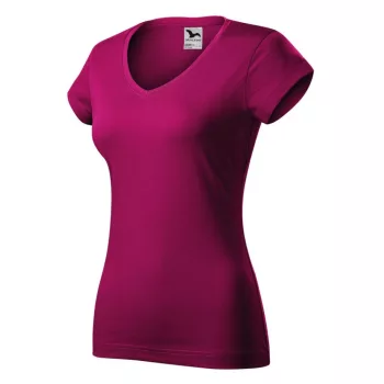 Malfini 162 Fit V-neck női póló fukszia színben