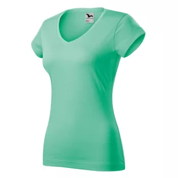 Malfini 162 Fit V-neck női póló menta színben
