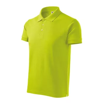 Malfini 212 Cotton galléros férfi póló lime színben