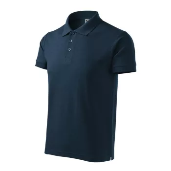   Malfini 215 Cotton Heavy galléros férfi póló tengerészkék színben