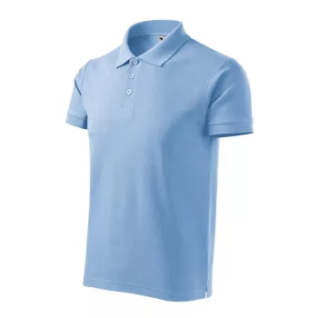   Malfini 215 Cotton Heavy galléros férfi póló égszínkék színben