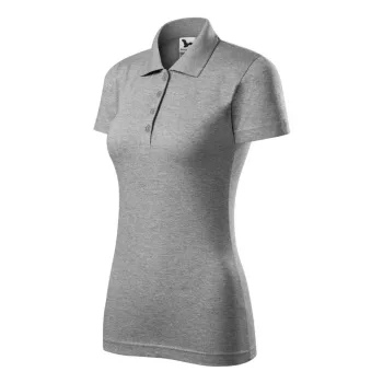   Malfini 223 Single J. galléros női póló sötétszürke melírozott színben