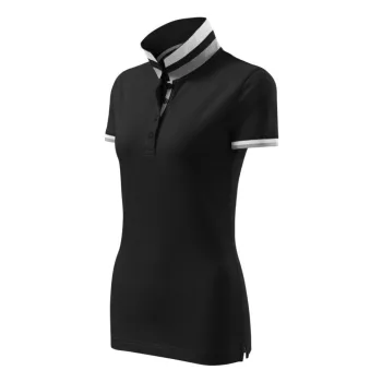 Malfini 257 Collar Up galléros női póló fekete színben