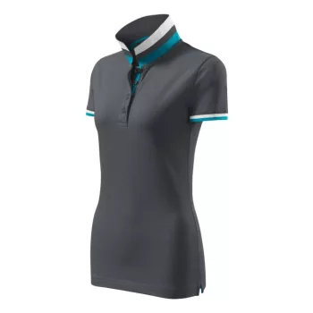   Malfini 257 Collar Up galléros női póló light anthracite színben