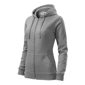  Malfini 411 Trendy Zipper női felső sötétszürke melírozott színben