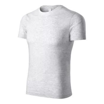   Piccolio P73 Paint unisex póló világosszürke melírozott színben