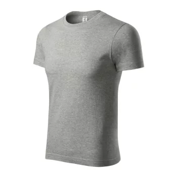   Piccolio P74 Peak unisex póló sötétszürke melírozott színben