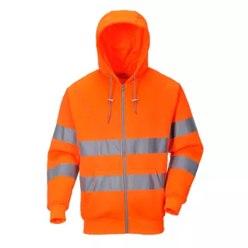   Portwest B305 HI-VIS munkavédelmi kapucnis pulóver narancs színben