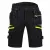 Portwest DX444 Holster munkavédelmi rövidnadrág fekete-sárga színben