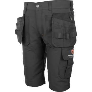   Promacher Erebos Stretch fekete színű munkavédelmi rövidnadrág