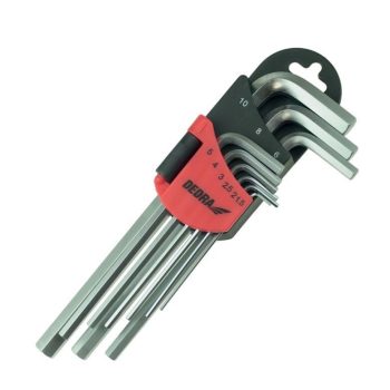   Dedra 06F201 9 részes hatszögletű hosszú imbuszkulcs készlet