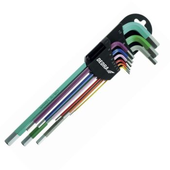   Dedra 06F205 részes extra hosszú szárú hatszögletű imbusz kulcs készlet