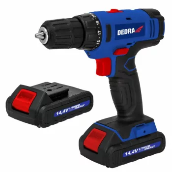   Dedra DED7878B akkumulátoros fúró- és csavarozó 14,4V Li-ion 26 Nm 2 akkuval