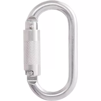   Kratos acél karabíner, negyedfordulatos zárral, 16mm nyitótávolsággal