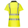 Portwest LW72 fluo női munkavédelmi póló sárga/fekete színben