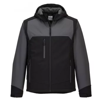   Portwest KX362 kapucnis softshell kabát fekete/szürke színben