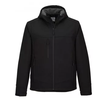 Portwest KX362 kapucnis softshell kabát fekete színben
