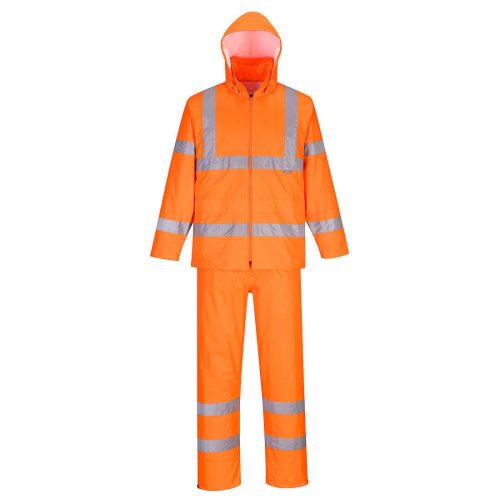 Portwest H448 Packaway munkavédelmi jólláthatósági esőruha narancs színben