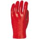 Euro Protection munkavédelmi mártott pvc kesztyű, piros, 27cm hosszú
