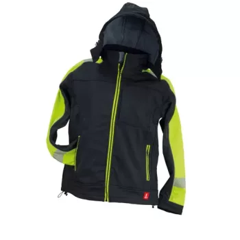   Urgent GL-8364 munkavédelmi softshell kabát fekete/UV sárga színben