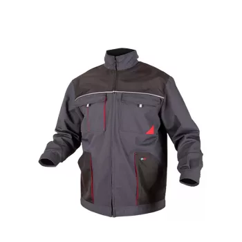   Sara Unirip/Rambo munkavédelmi ripstop dzseki szürke/piros színben