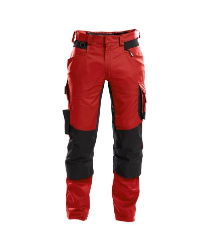Dassy Dynax munkavédelmi nadrág piros/fekete színben