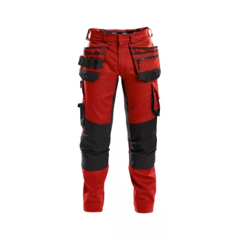 Dassy Flux munkavédelmi nadrág piros/fekete színben