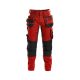 Dassy Flux munkavédelmi nadrág piros/fekete színben