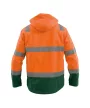 Dassy Malaga munkavédelmi jól láthatósági softshell dzseki narancs/zöld színben
