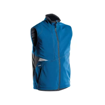   Dassy Fusion munkavédelmi softshell mellény azúrkék/antracitszürke színben