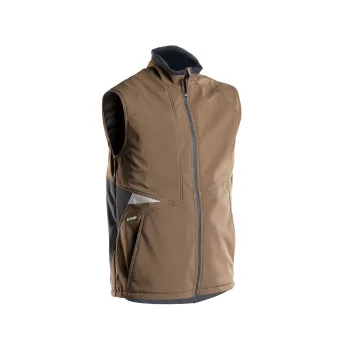   Dassy Fusion munkavédelmi softshell mellény barna/antracitszürke színben