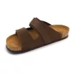 Leon 4704 Comfort férfi bőr papucs barna színben